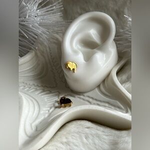 Minimalist Gold elephant earrings